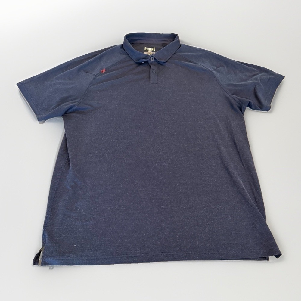 Rhone Commuter Polo XL Navy Short Sleeve Pocket Tech Shirt